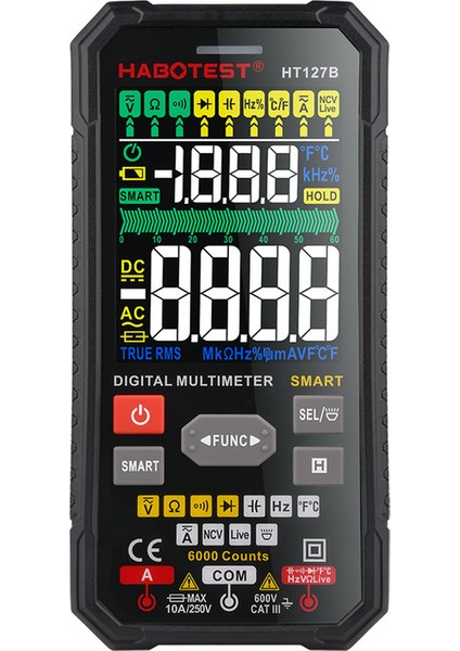 HT127B Akıllı Dijital Multimetre 3.1 Inç LCD (Yurt Dışından)