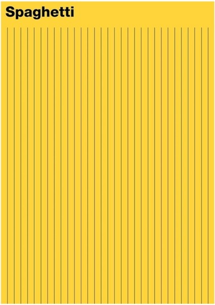 Bahaus Spagetti Tablo Ahşap Poster Dekoratif