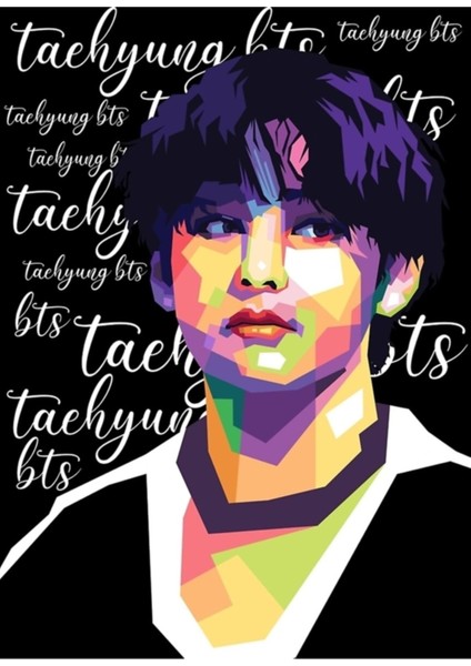 Taehyung Bts Tablo Ahşap Poster Dekoratif KOD4355