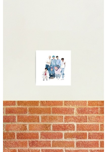 Bts Birlikte Tablo Ahşap Poster Dekoratif KOD4281