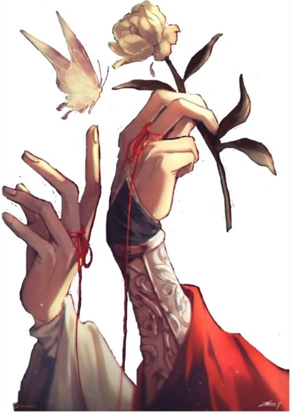 Tian Guan Ci Fu Xie Lian/hua Cheng Grafik Tablo Ahşap Poster Dekoratif