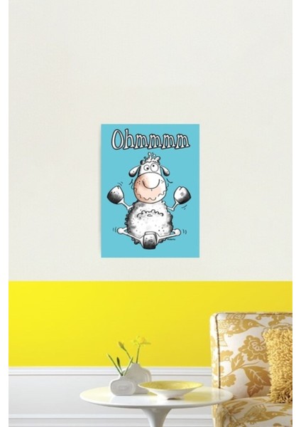 Komik Yoga Koyunları - Çizgi Roman - Karikatür - Hayvan - Hediye Tablo Ahşap Poster Dekoratif fiyatları