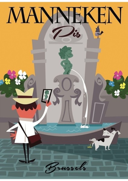 Manneken Pis Poster Tablo Ahşap Poster Dekoratif