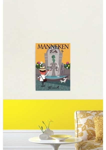 Manneken Pis Poster Tablo Ahşap Poster Dekoratif fiyatları