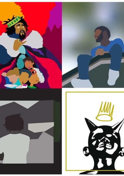 J Cole Minimal Albümleri Tablo Ahşap Poster Dekoratif