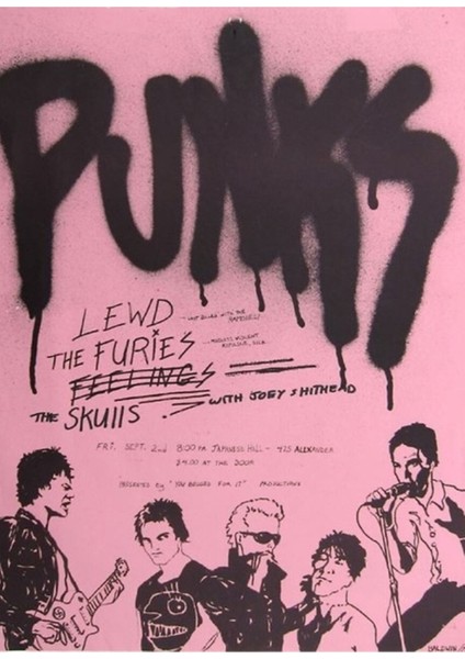 Y2K Pembe Punk Grubu Afişi Tablo Ahşap Poster Dekoratif