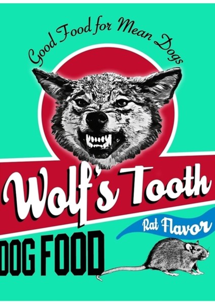 Wolf's Tooth Köpek Maması Tablo Ahşap Poster Dekoratif