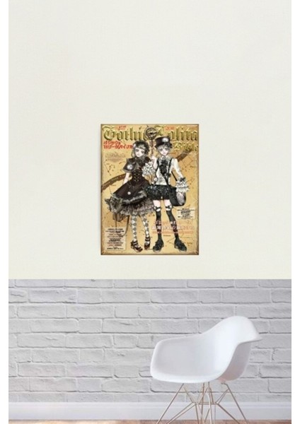 Goth Lolita Anime Tablo Ahşap Poster Dekoratif