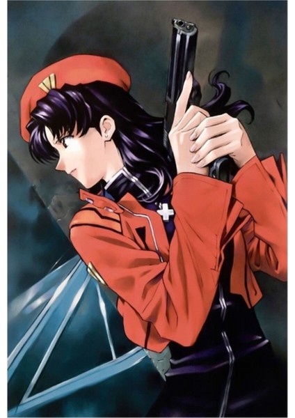 Misato Katsuragi Tablo Ahşap Poster Dekoratif