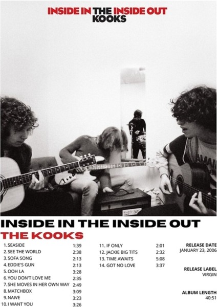 The Kooks, Içten Dışa Tablo Ahşap Poster Dekoratif