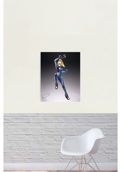 Zero Suit Samus (Smash 4) Tablo Ahşap Poster Dekoratif