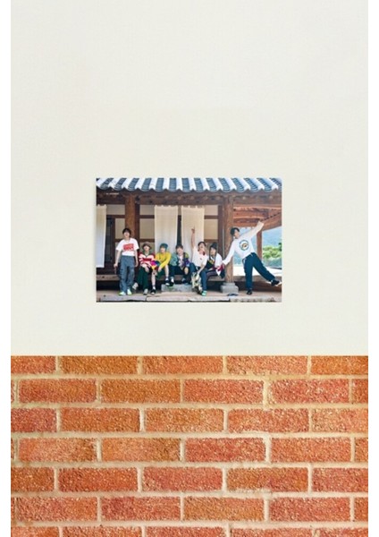 Kore Evi-Bts Tablo Ahşap Poster Dekoratif KOD4357