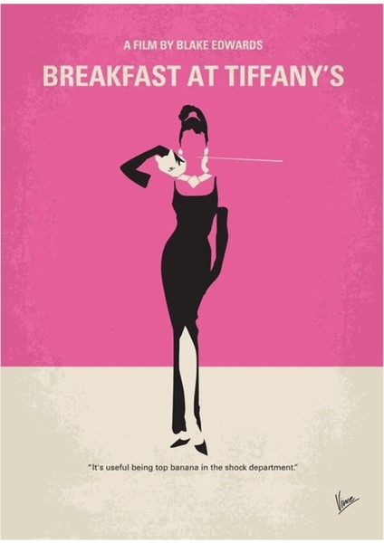 NO204- Breakfast At Tiffanys Tablo Ahşap Poster Dekoratif
