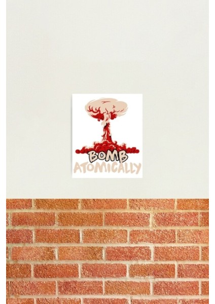 Bomba Atomik Tablo Ahşap Poster Dekoratif