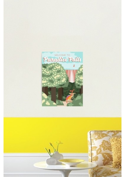 Paradise Falls Tablo Ahşap Poster Dekoratifna Hoş Geldiniz fiyatları