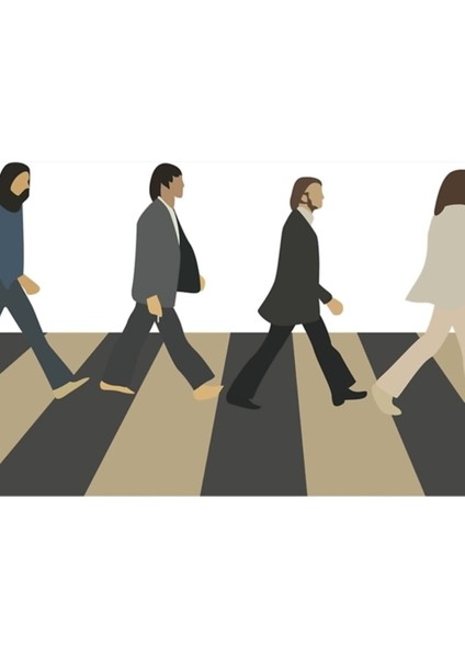 Abbey Road Tablo Ahşap Poster Dekoratif