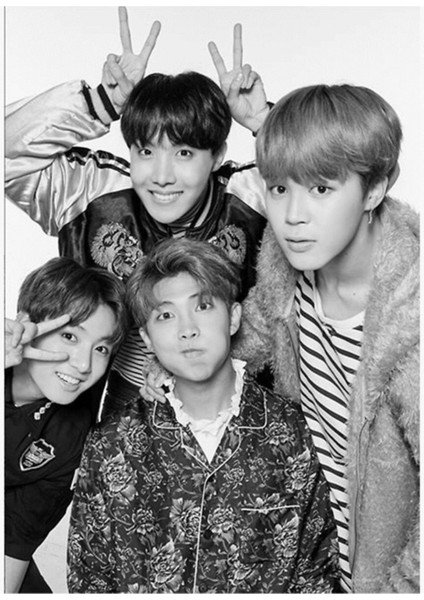 Bts - Defter/kılıf Tablo Ahşap Poster Dekoratif KOD2980