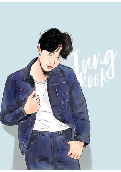 Jungkook Sahte Aşk Tablo Ahşap Poster Dekoratif