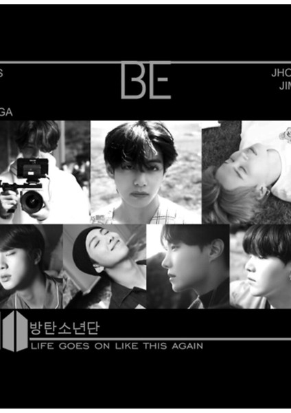 Bts T-Be - Bts Tablo Ahşap Poster Dekoratif KOD2844