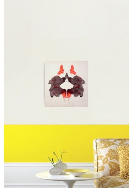 Inkblot. Psikoloji, Ikinci Leke, Rorschach, Mürekkep Lekesi Testi. Tablo Ahşap Poster Dekoratif