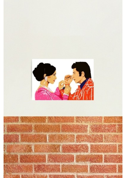 Om Shanti Om Tablo Ahşap Poster Dekoratif