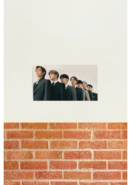 Bts Suit Fotoğraf Çekimi Tablo Ahşap Poster Dekoratif KOD1830 fiyatları