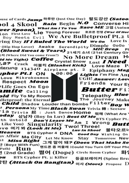 Bts Tablo Ahşap Poster Dekoratif KOD5987