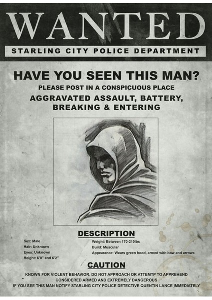 The Hood Wanted Poster Ahşap Poster Dekoratif