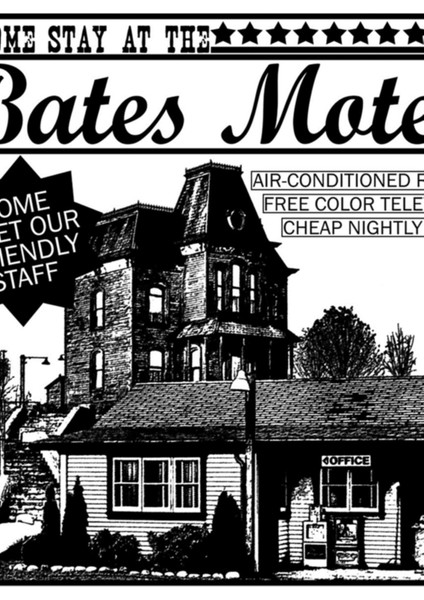 Bates Motel - Siyah Tip Tablo Ahşap Poster Dekoratif