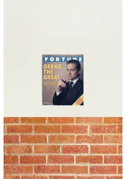 Gordon Gekko Fortune Dergisi Tablo Ahşap Poster Dekoratif fiyatları