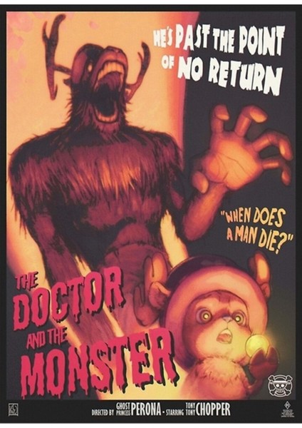Doktor ve Canavar Tablo Ahşap Poster Dekoratif