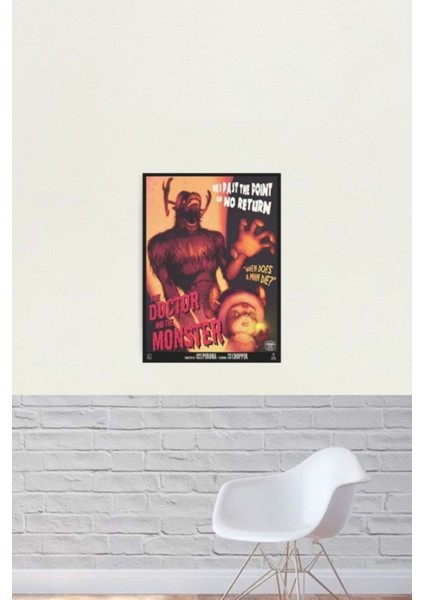 Doktor ve Canavar Tablo Ahşap Poster Dekoratif fiyatları