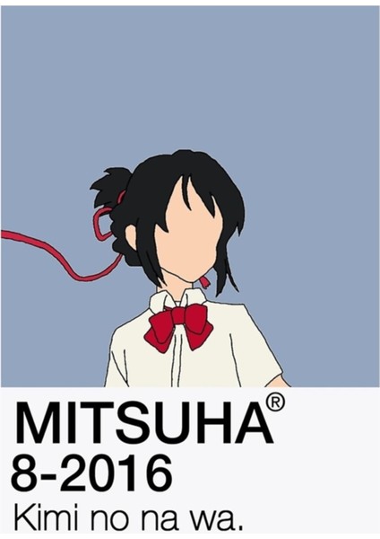 Mitsuha Miyamizu - Adınız Kimi No Na Wa. Tablo Ahşap Poster Dekoratif