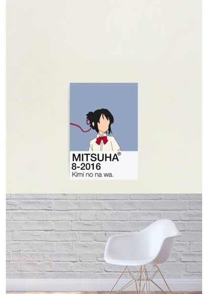 Mitsuha Miyamizu - Adınız Kimi No Na Wa. Tablo Ahşap Poster Dekoratif fiyatları