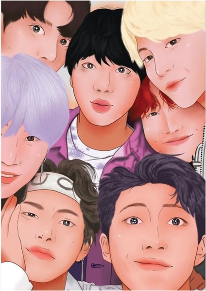 Bts Tablo #1 Ahşap Poster Dekoratif KOD6058