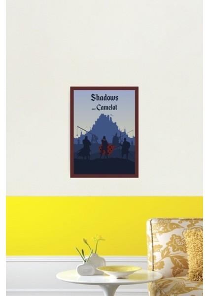 Camelot Üzerindeki Gölgeler - Masa Oyunları Minimalist Seyahat Tablo Ahşap Poster Dekoratif