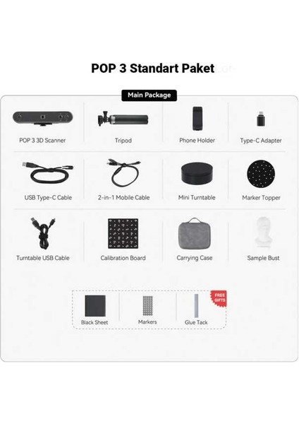 Pop3 3D Tarayıcı - Standart fırsatları
