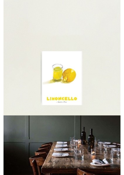 Limon Meyveli Kokteyl Tablo Ahşap Poster Dekoratif fiyatları