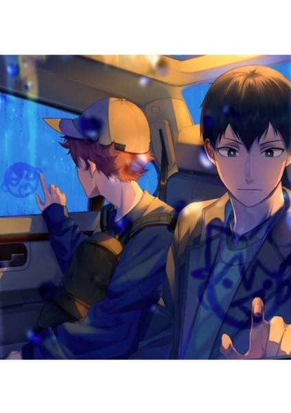 Shoyo Hinata ve Tobio Kageyama Tablo Ahşap Poster Dekoratif