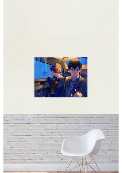 Shoyo Hinata ve Tobio Kageyama Tablo Ahşap Poster Dekoratif