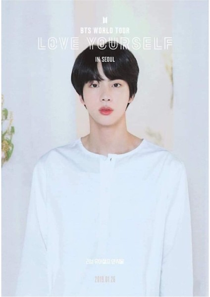 Bts Jın Tablo Ahşap Poster Dekoratif KOD5475