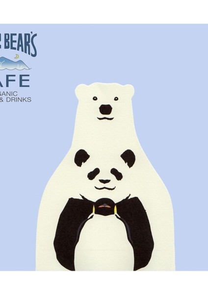 Kutup Ayısı Cafe Crew Tablo Ahşap Poster Dekoratif