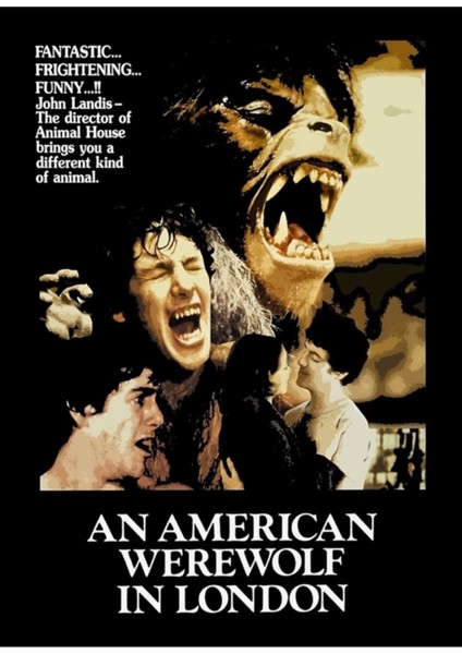 Londra'da Bir Amerikan Kurt Adam 1981 Tablo Ahşap Poster Dekoratif