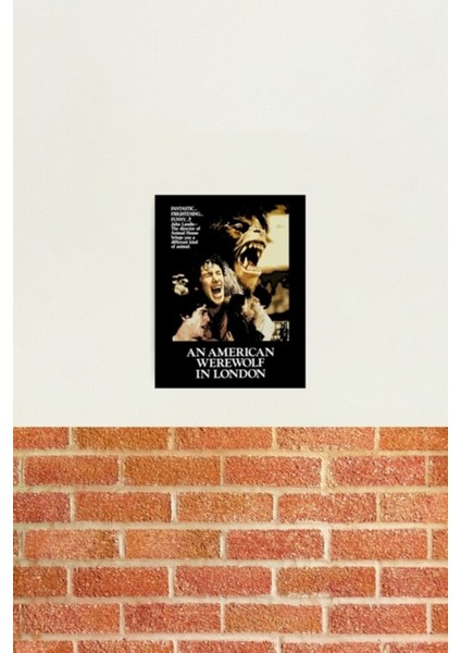 Londra'da Bir Amerikan Kurt Adam 1981 Tablo Ahşap Poster Dekoratif fiyatları