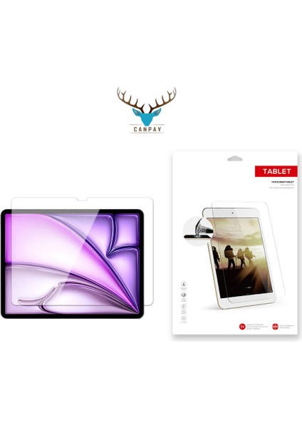Apple iPad Air 13 2024 Uyumlu Tablet Nano Ekran Koruyucu Kristal Netliğinde %100 Ultra Görüntü Kalitesi Esnek Temperli Kırılmaz Nano Screen Protector