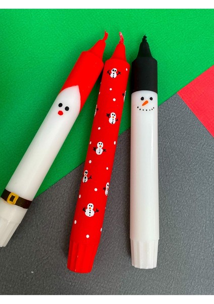 3lü Yılbaşı Mum Seti