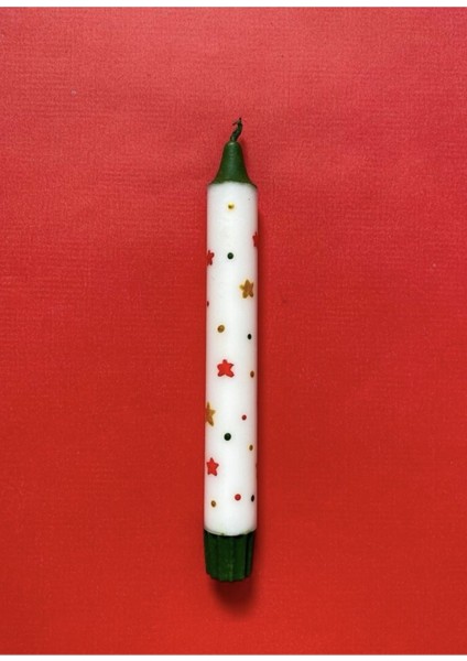 Renkli Yıldızlar Yılbaşı Mumu