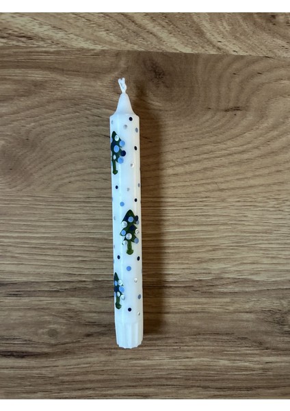 Mavi Yılbaşı Ağaçlı Mum