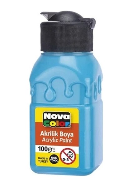 Color NC 2026 Akrilik Boya Şişe 100 gr Turkuaz