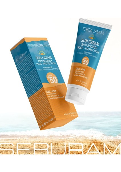 Yüksek Korumalı Leke Karşıtı Güneş Kremi Spf 50+ 50ML